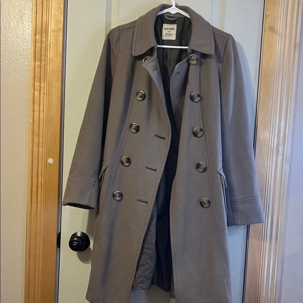 Old Navy Brown Double-Breasted Trench Coat